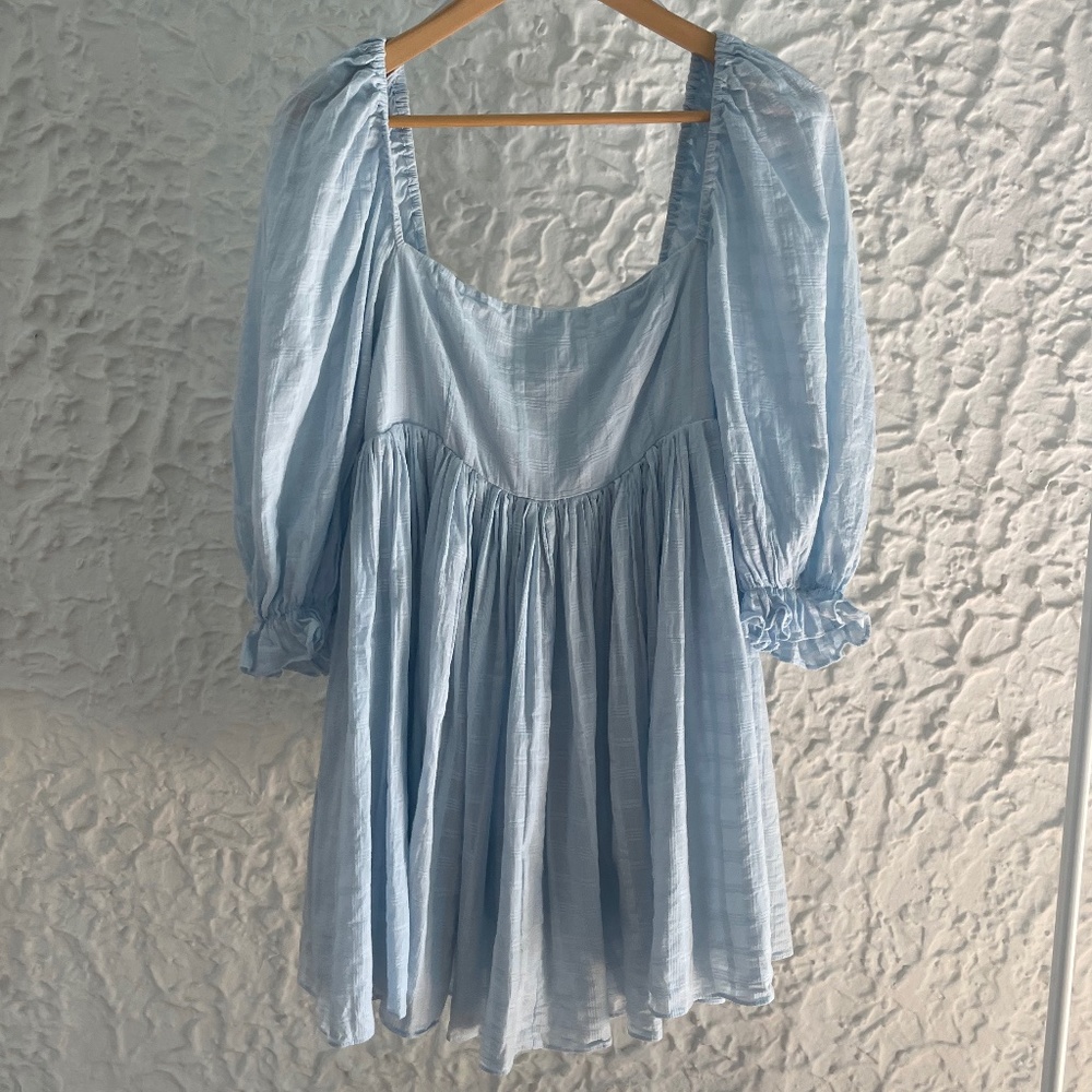 Blue Baby Doll Dress From Market Size S/M
